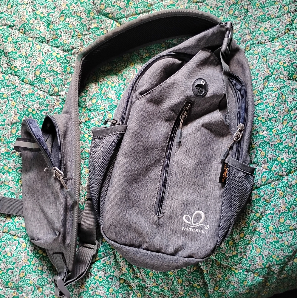 Gray Water fly Sling Bag